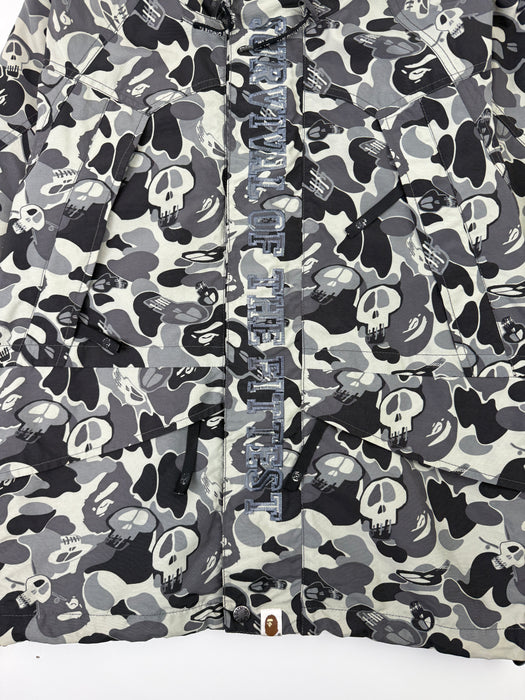 Stussy x BAPE Skull Camo Snowboard Jacket Grey (USED) | Vitnage Clothing Store Canada