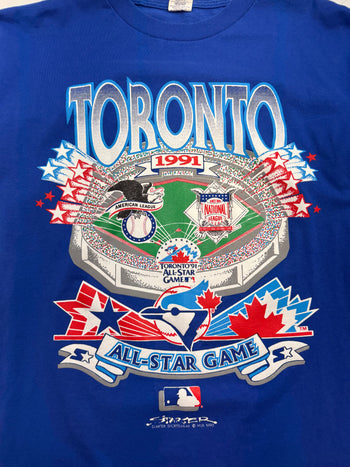 Vintage '91 Toronto Blue Jays All Star Game Tee Blue