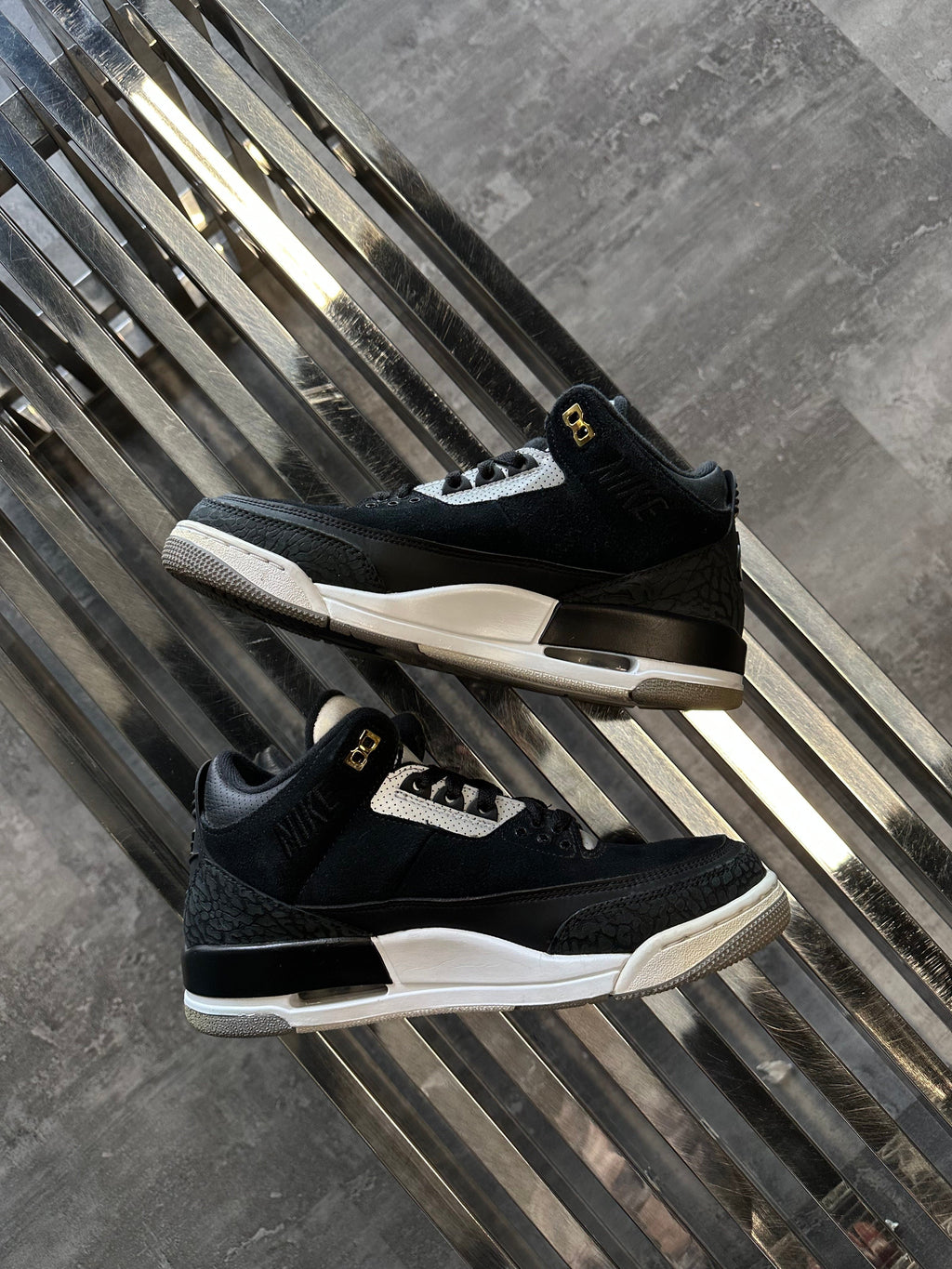 Air Jordan 3 Retro Tinker Black Cement Gold (USED)