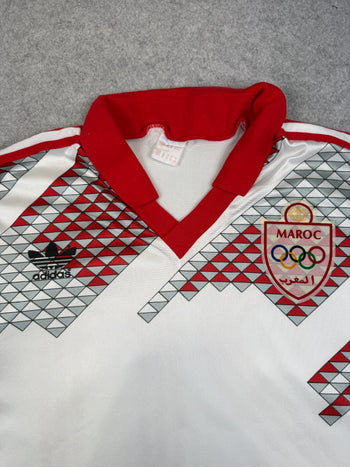 Vintage 90's Adidas Olypmics Morocco Soccer Jersey White