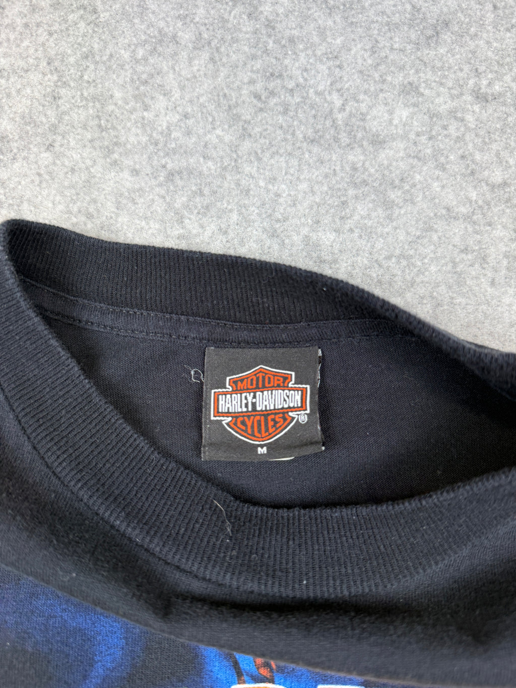 Vintage Harley Davidson Ripped Eagle L/S Tee Black