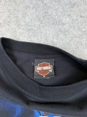 Vintage Harley Davidson Ripped Eagle L/S Tee Black