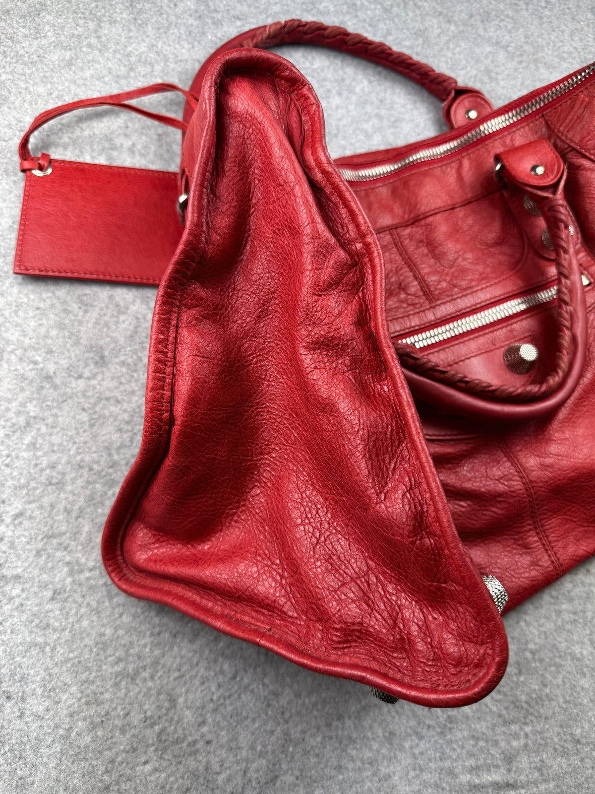 Balenciaga Motocross City Giant Handbag Red