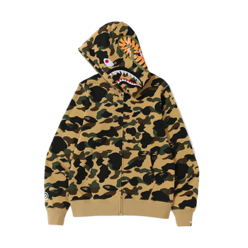 BAPE 1st Camo Shark Full Zip Hoodie Yellow (USED)