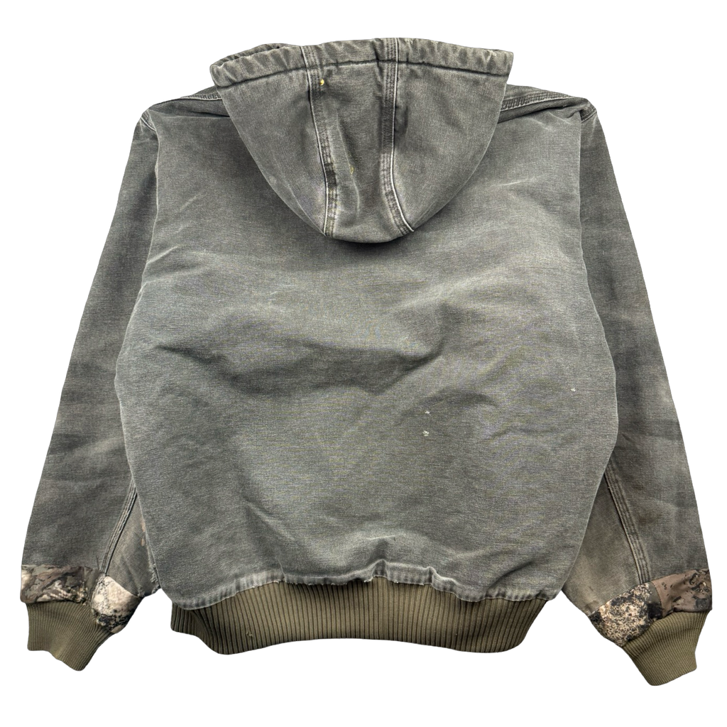 Vintage Carhartt Distressed Active Hooded Jacket Green