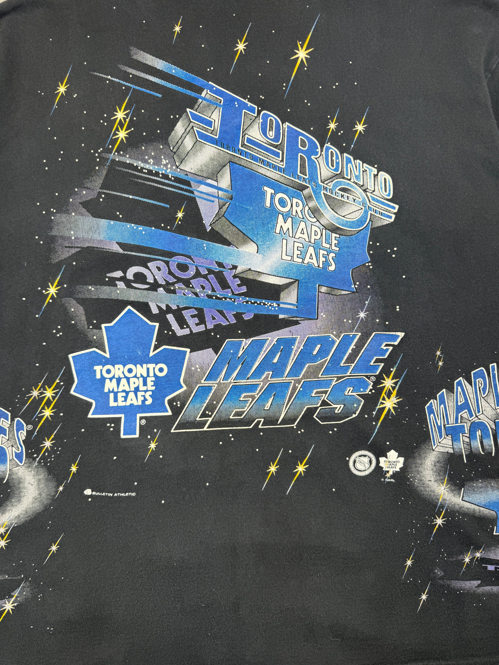 Vintage Toronto Maple Leafs Goalie AOP Tee Black
