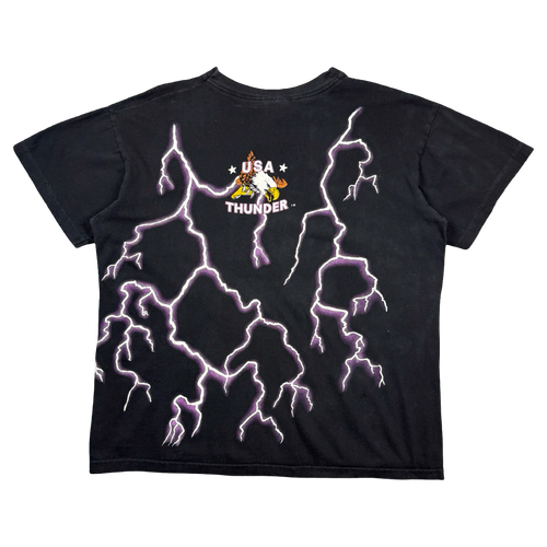 Vintage American Thunder Lightning Chief Tee Black | Vintage Clothing Store Canada