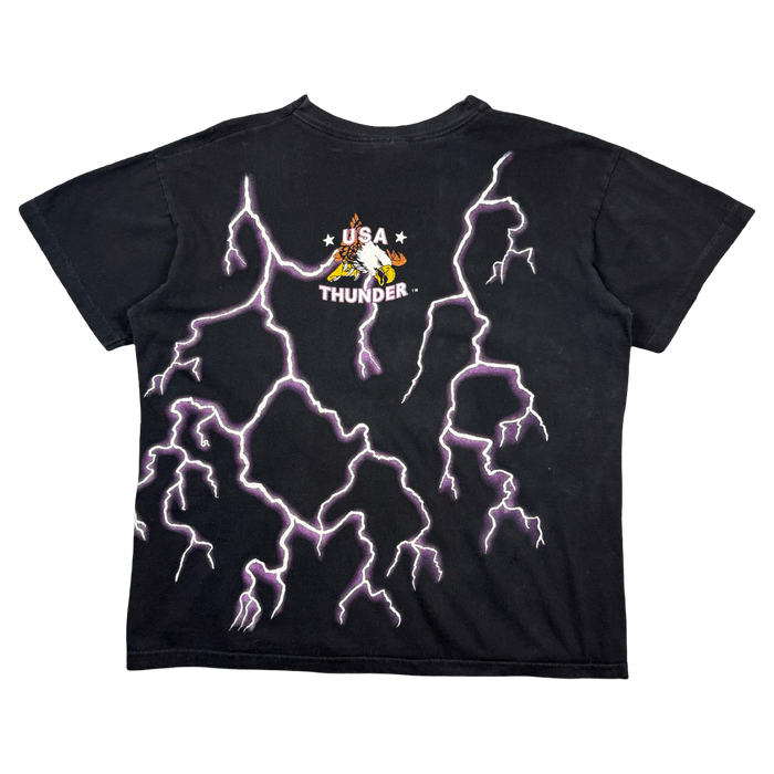 Vintage American Thunder Lightning Chief Tee Black | Vitnage Clothing Store Canada