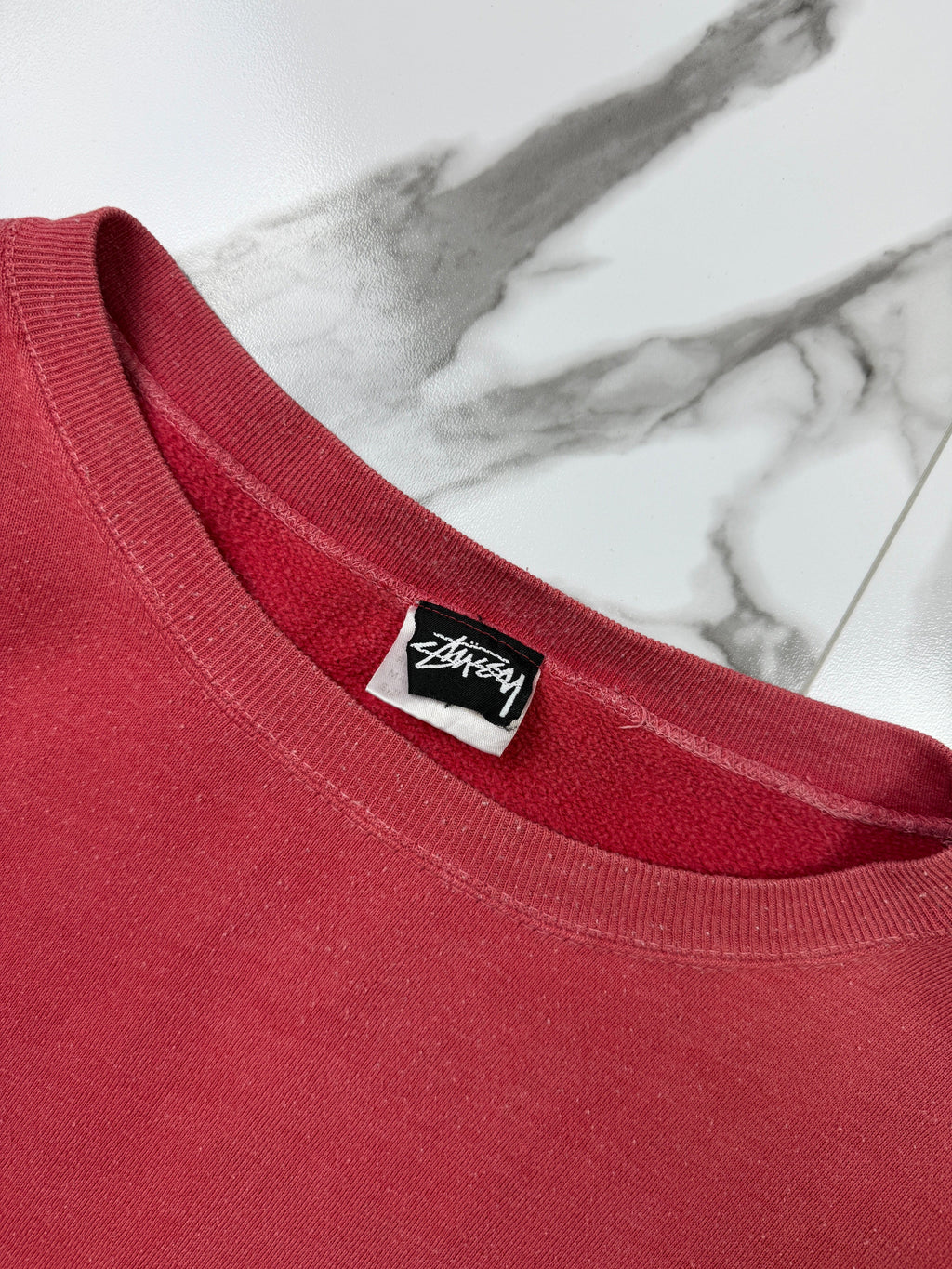 1990’s Vintage Stussy Warrior Man Sweatshirt Red