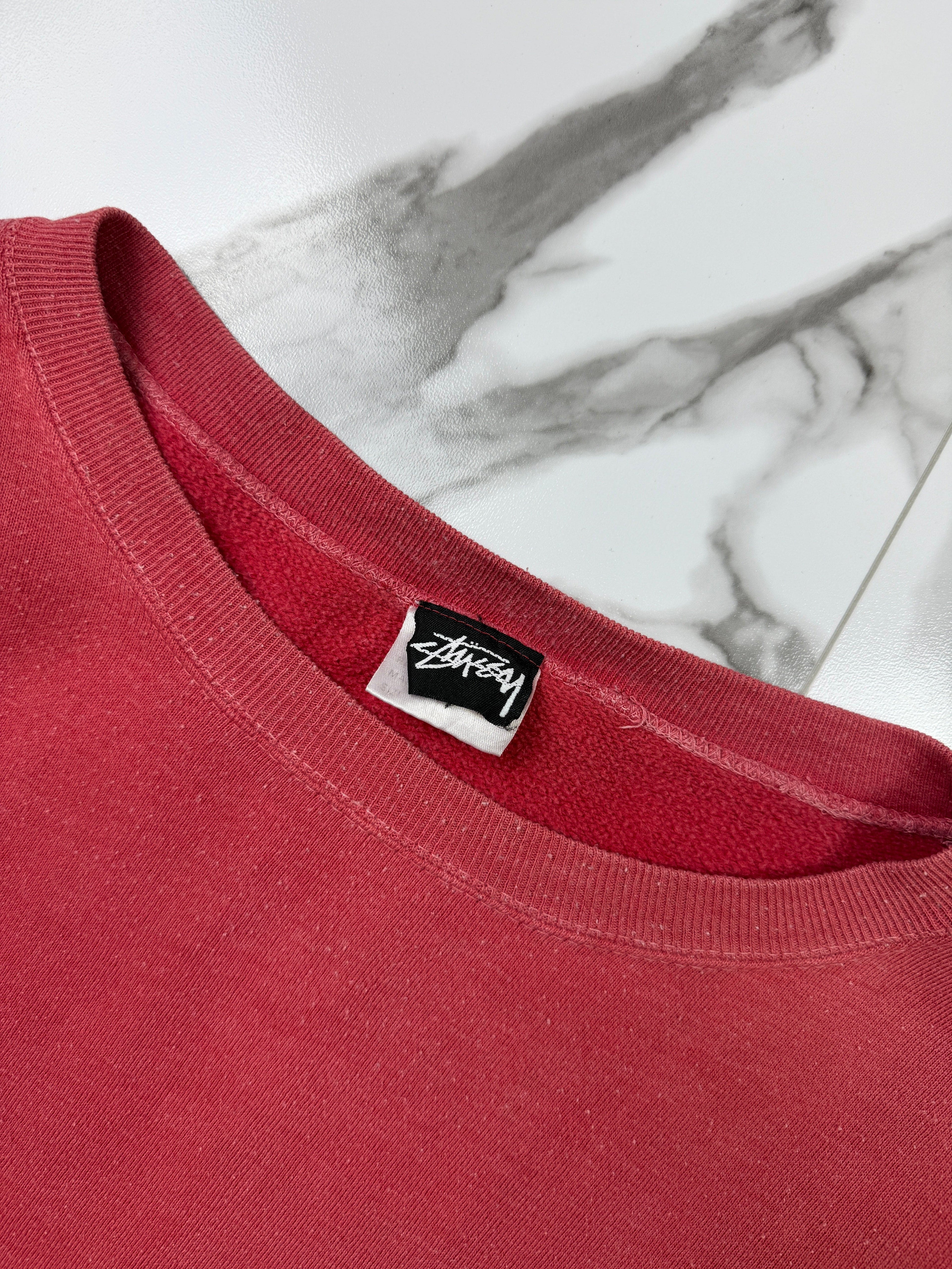 1990’s Vintage Stussy Warrior Man Sweatshirt Red
