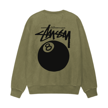 Stussy 8 Ball Pigment Dyed Sweatshirt Olive