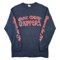 Vintage West Coast Choppers Script Sleeve Logo L/S Tee Navy/Red