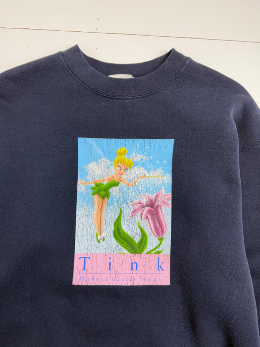 Vintage 2000s Disney Tinker Bell Sweatshirt Navy | Vitnage Clothing Store Canada