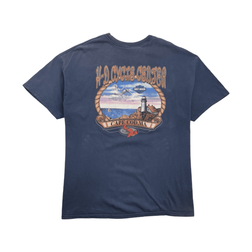 Vintage '04 Harley Davidson Cycle Center Tee Navy | Vintage Clothing Store Canada