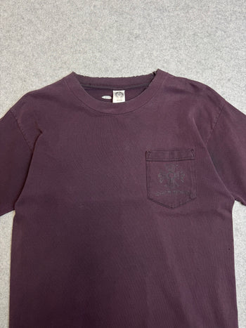 Vintage Chrome Hearts Faded Trashed Jumbo Cross Pocket Tee Black