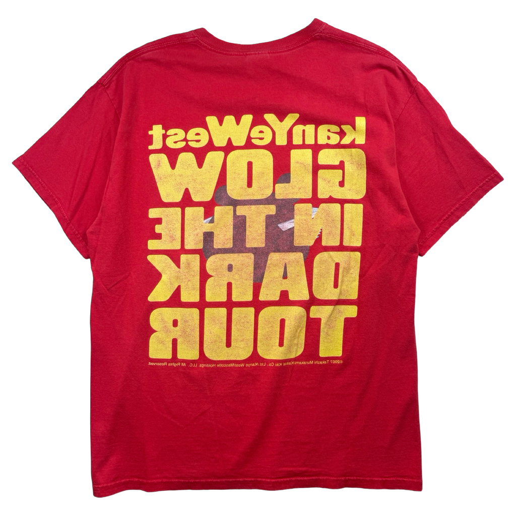 Vintage 2000’s Kanye West Glow In The Dark Tour Tee Red