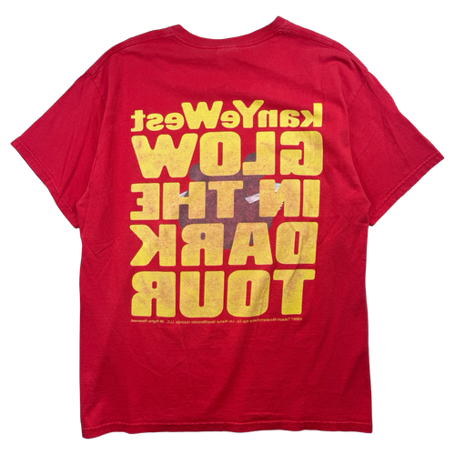 Vintage 2000’s Kanye West Glow In The Dark Tour Tee Red