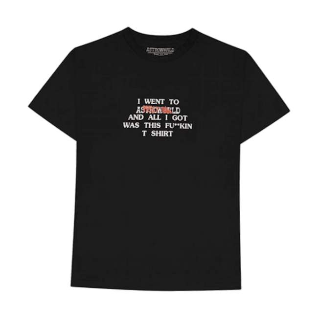 Travis Scott Astroworld Where were you Tee Black