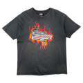 Vintage Harley Davidson Barnes Flame Tee Black