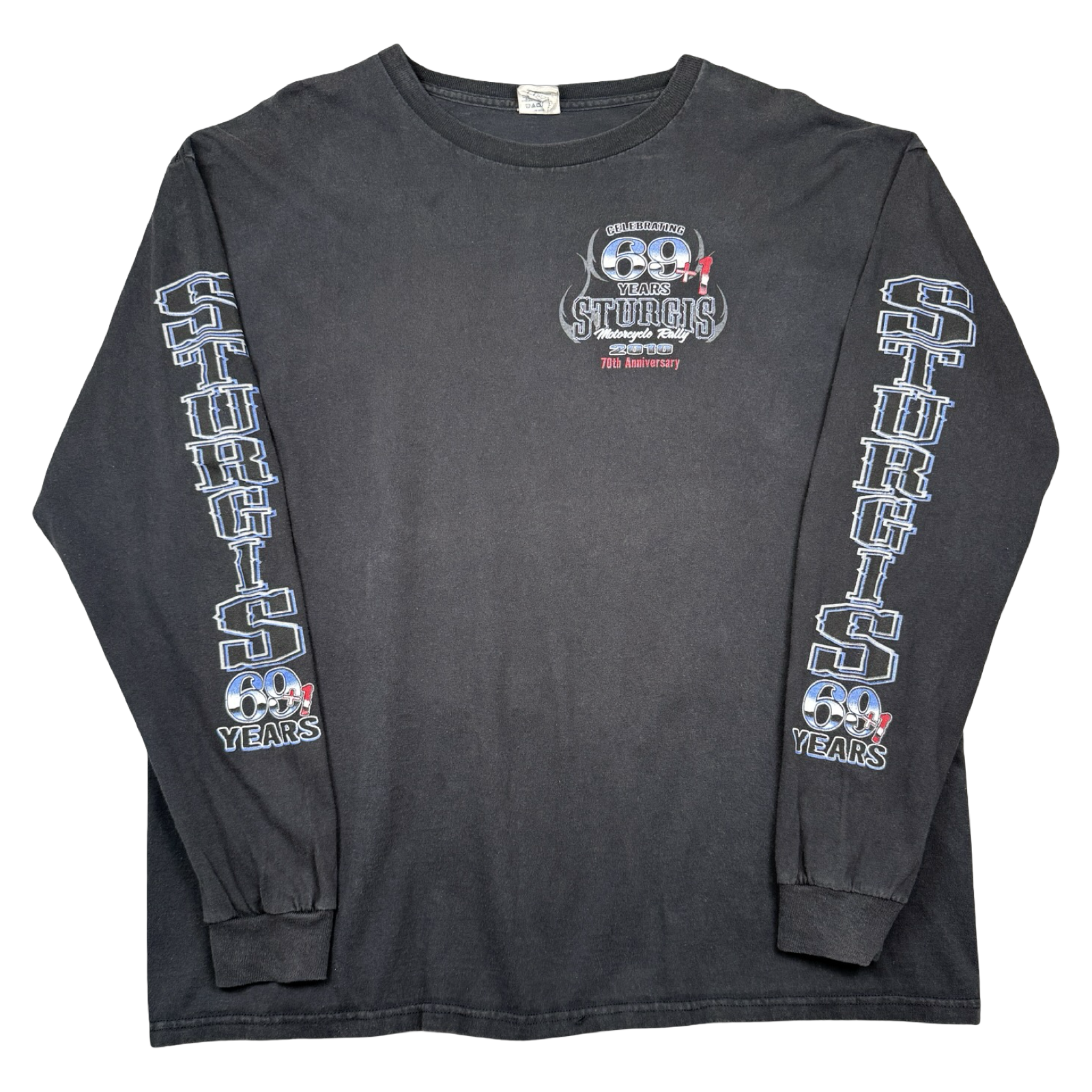 Vintage Harley Davidson Sturgis 70th Anniversary L/S Tee Black