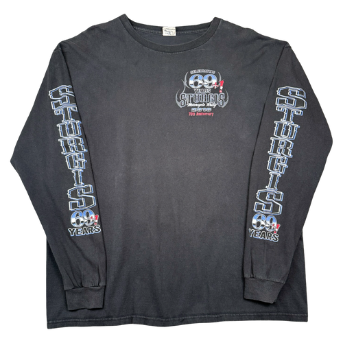 Vintage Harley Davidson Sturgis 70th Anniversary L/S Tee Black | Vintage Clothing Store Canada