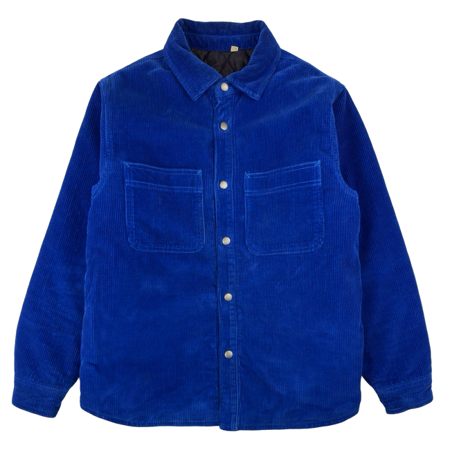 Stussy Cord Quilted Overshirt Blue (USED)