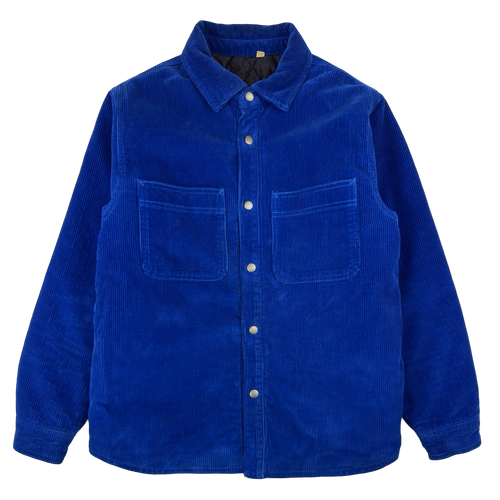 Stussy Cord Quilted Overshirt Blue (USED) | Vintage Clothing Store Canada
