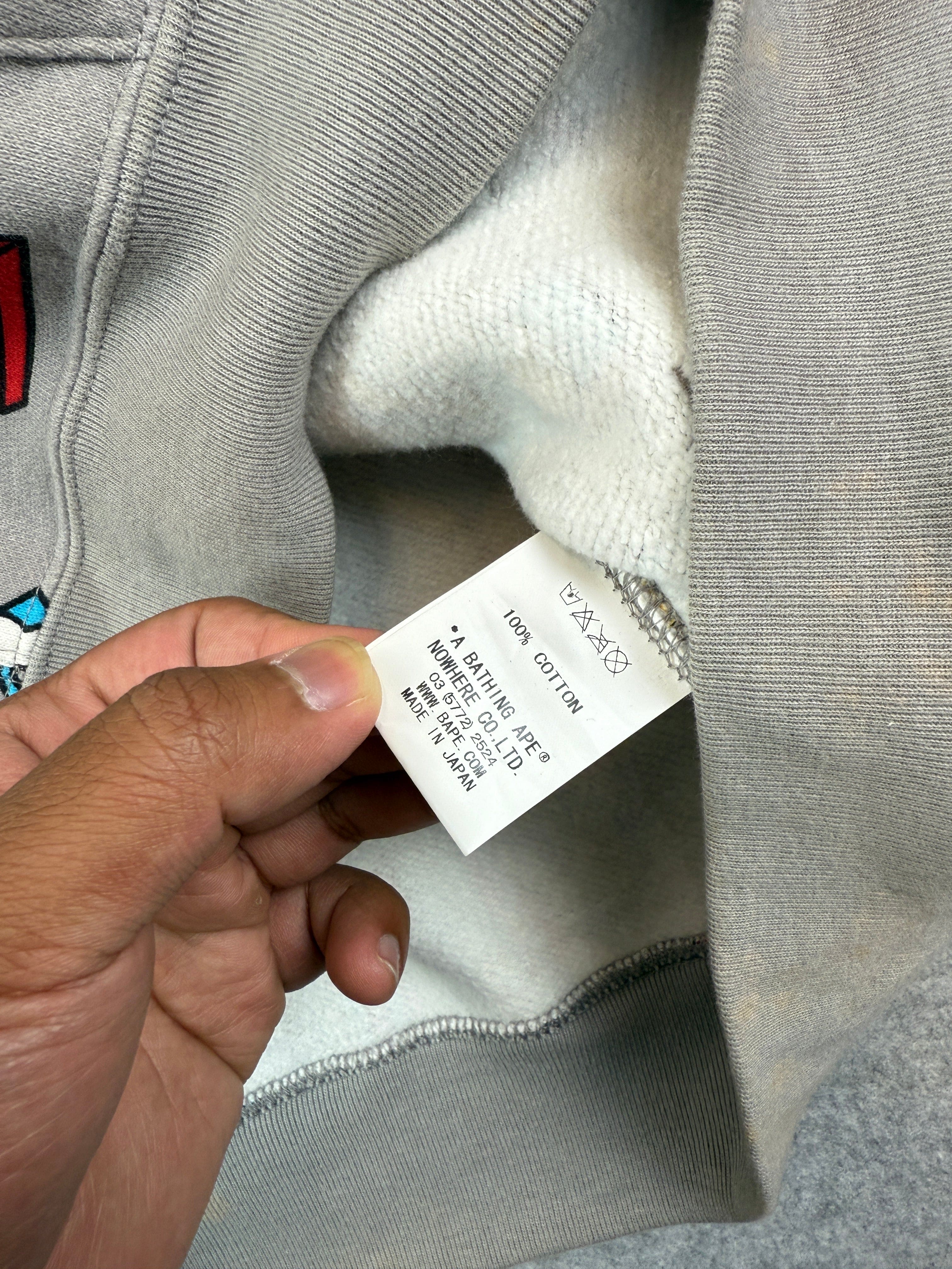 BAPE Baby Milo All Over Full Zip Hoodie Grey (USED)