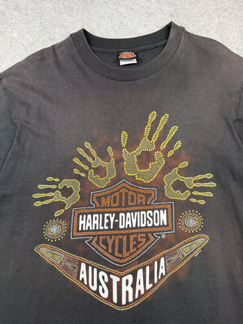 Vintage Harley Davidson Handprint Tee Black