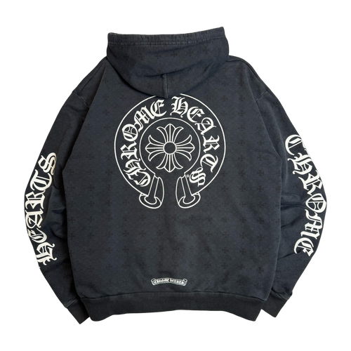 Chrome Hearts Monogram Cross Dagger Zip Up Sweater Black | Vintage Clothing Store Canada