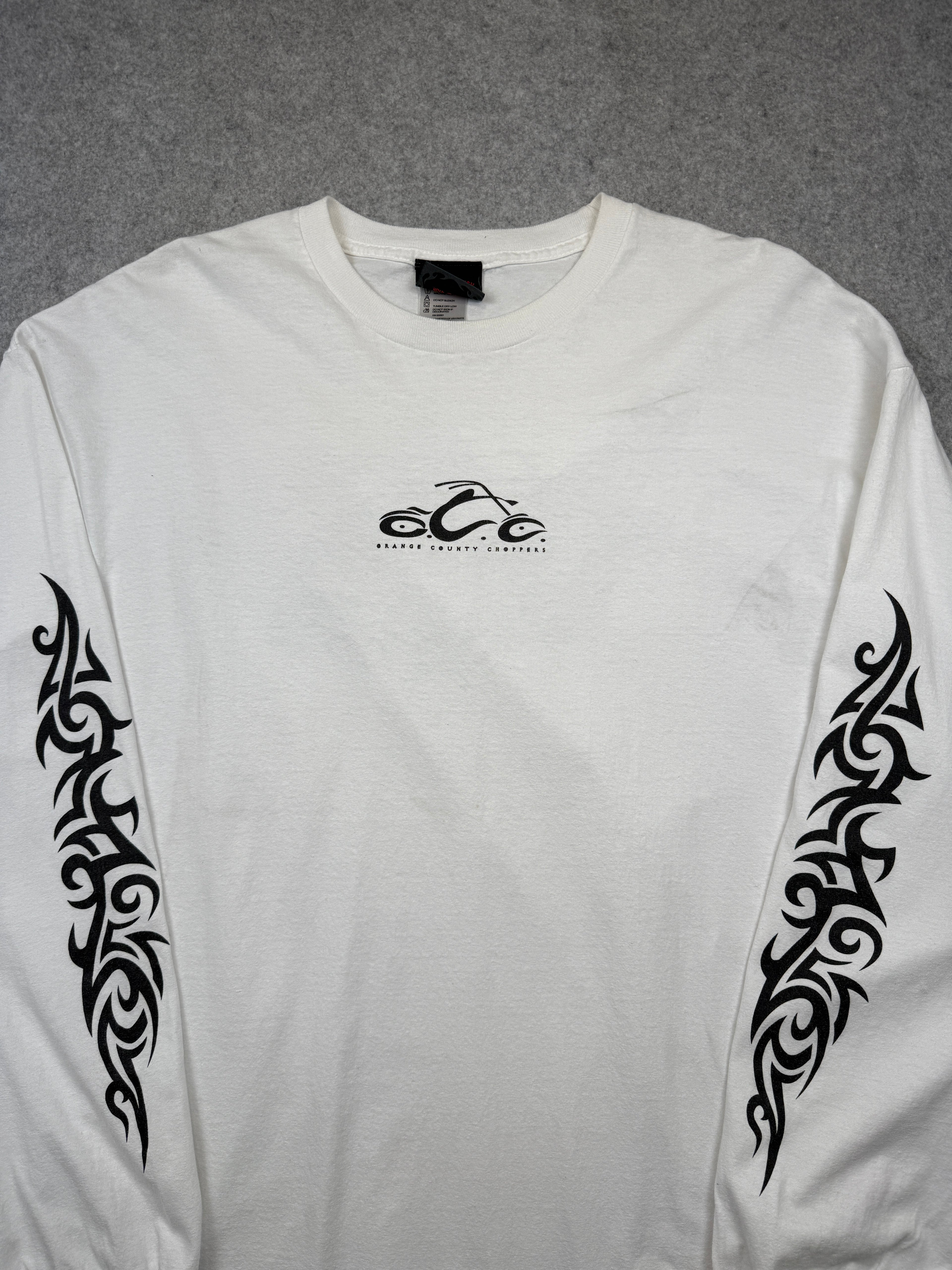 Vintage Orange County Choppers Tribal Sleeve L/S Tee White
