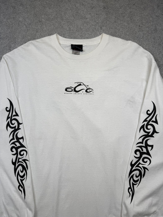 Vintage Orange County Choppers Tribal Sleeve L/S Tee White | Vitnage Clothing Store Canada