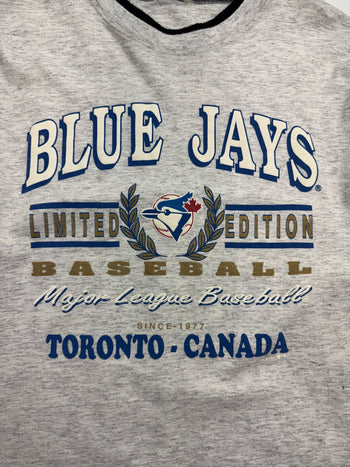 Vintage 90s MLB Toronto Blue Jays Tee Light Grey