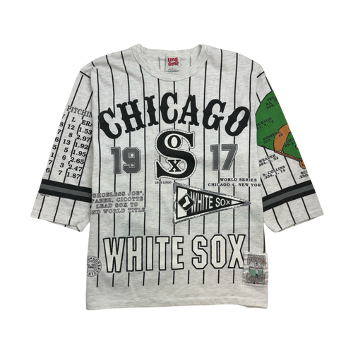 (L) Vintage 90s Chicago White Sox Quarter Sleeve Tee White | Vintage Clothing Store Canada