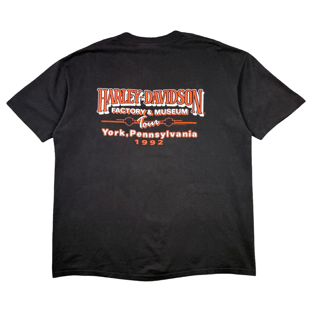 Vintage Harley Davidson The York Museum Tour Tee Black