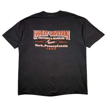 Vintage Harley Davidson The York Museum Tour Tee Black