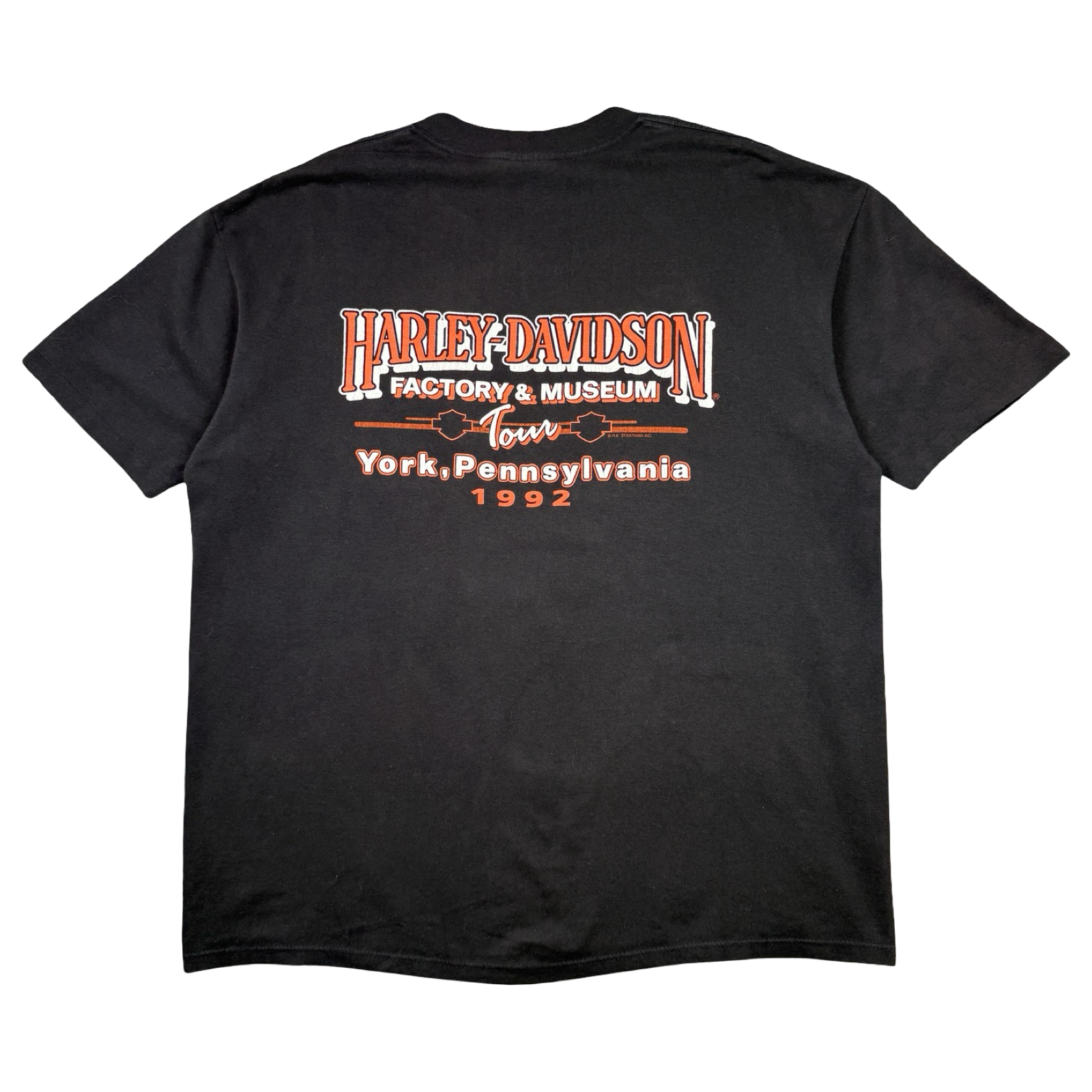 Vintage Harley Davidson The York Museum Tour Tee Black