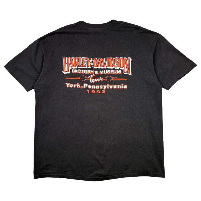 Vintage Harley Davidson The York Museum Tour Tee Black | Vitnage Clothing Store Canada