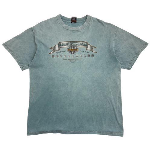 Vintage 1999 Harley Davidson Puerto Rico Tee Blue | Vintage Clothing Store Canada