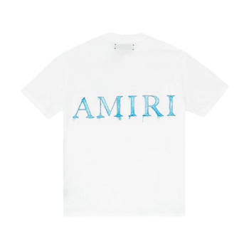 Amiri MA Frost Blue Tee White