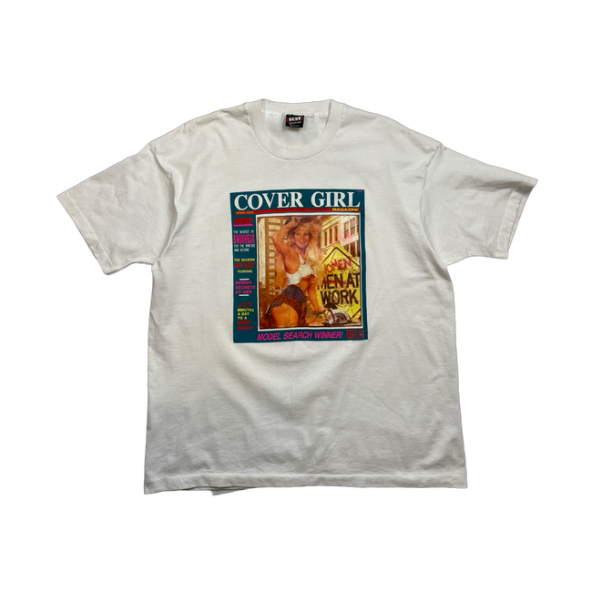 Vintage 90s Cover Girl Magazine Tee White