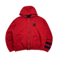 Vintage Polo Ralph Lauren Button Zip-up Hoodie Red