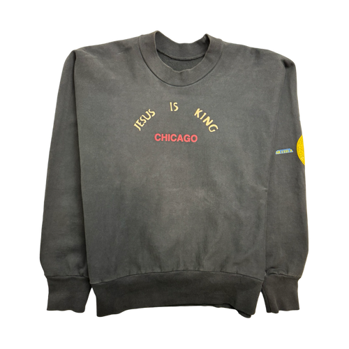 Kanye West Jesus Is King Chicago Crewneck Black (USED) | Vintage Clothing Store Canada