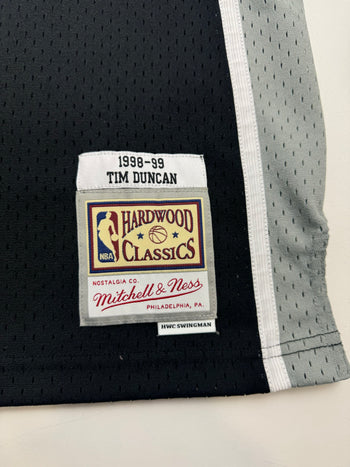 (L) Mitchell & Ness San Antonio Spurs Tim Duncan Jersey