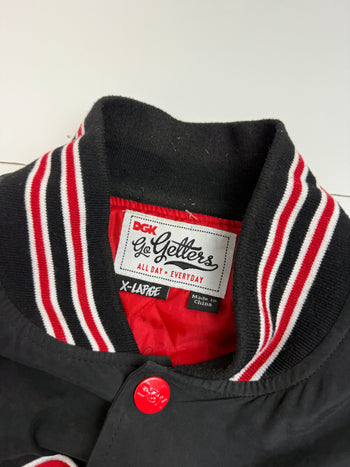 2000s DGK Go Getters Varsity Jacket Black