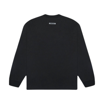 Fear Of God Essentials Boxy Long Sleeve Tee Applique Logo Black