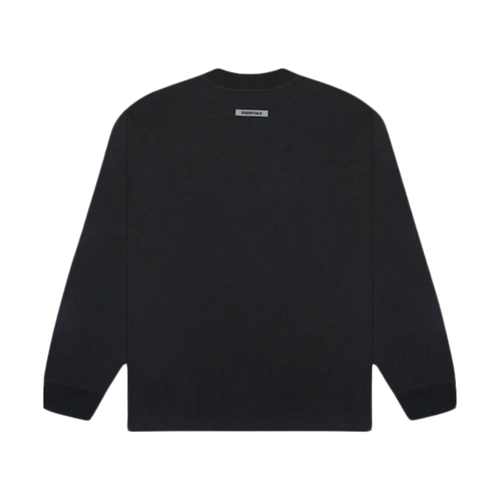 Fear Of God Essentials Boxy Long Sleeve Tee Applique Logo Black | Vintage Clothing Store Canada