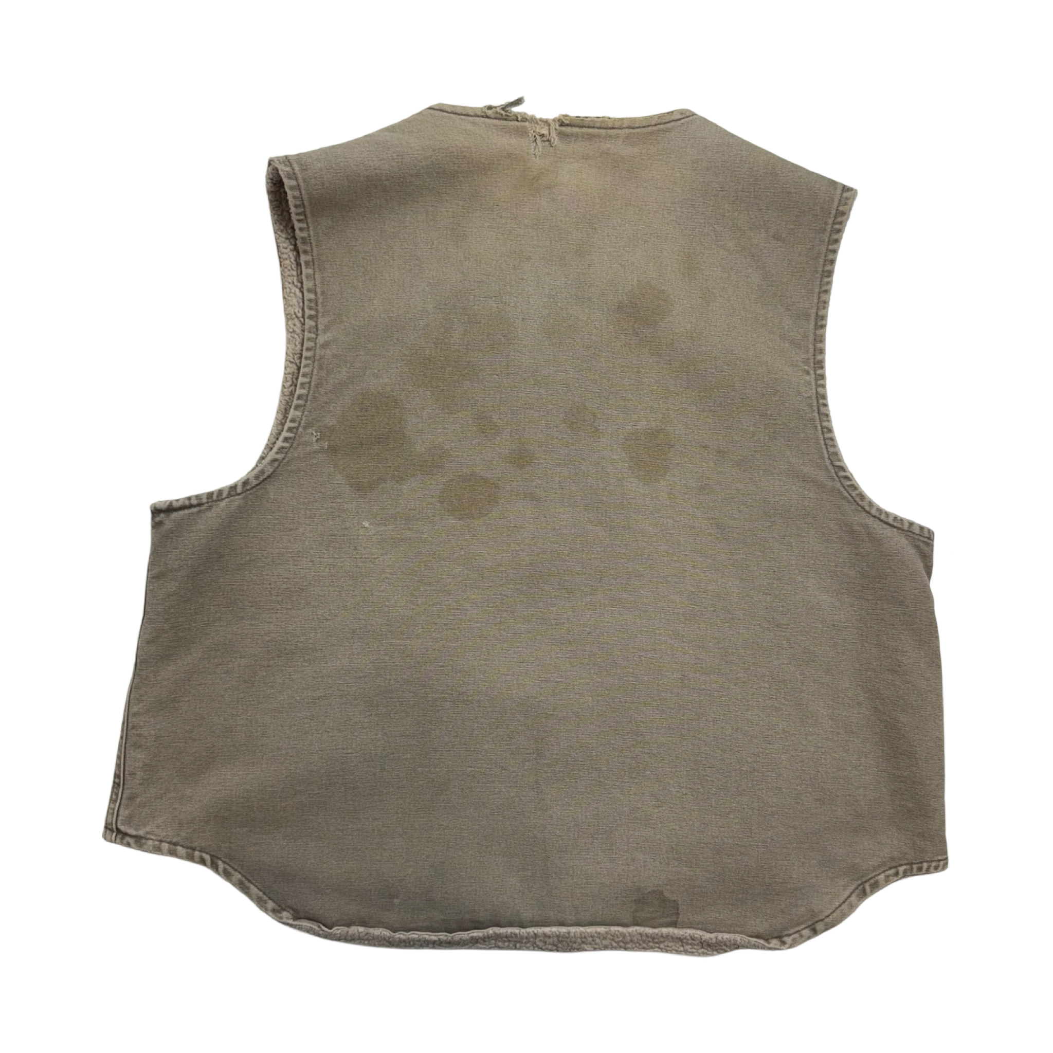Vintage Carhartt Sherpa Lined Work Vest Beige