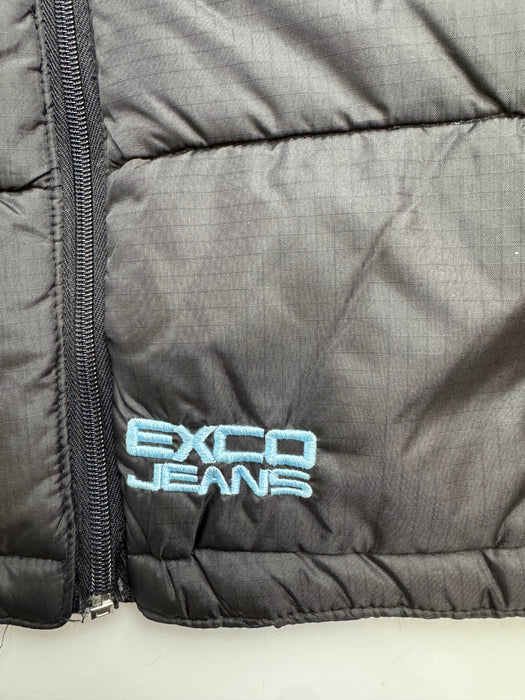 Vintage 2000s EXCO Jeans Reversible Puffer Vest Black | Vitnage Clothing Store Canada