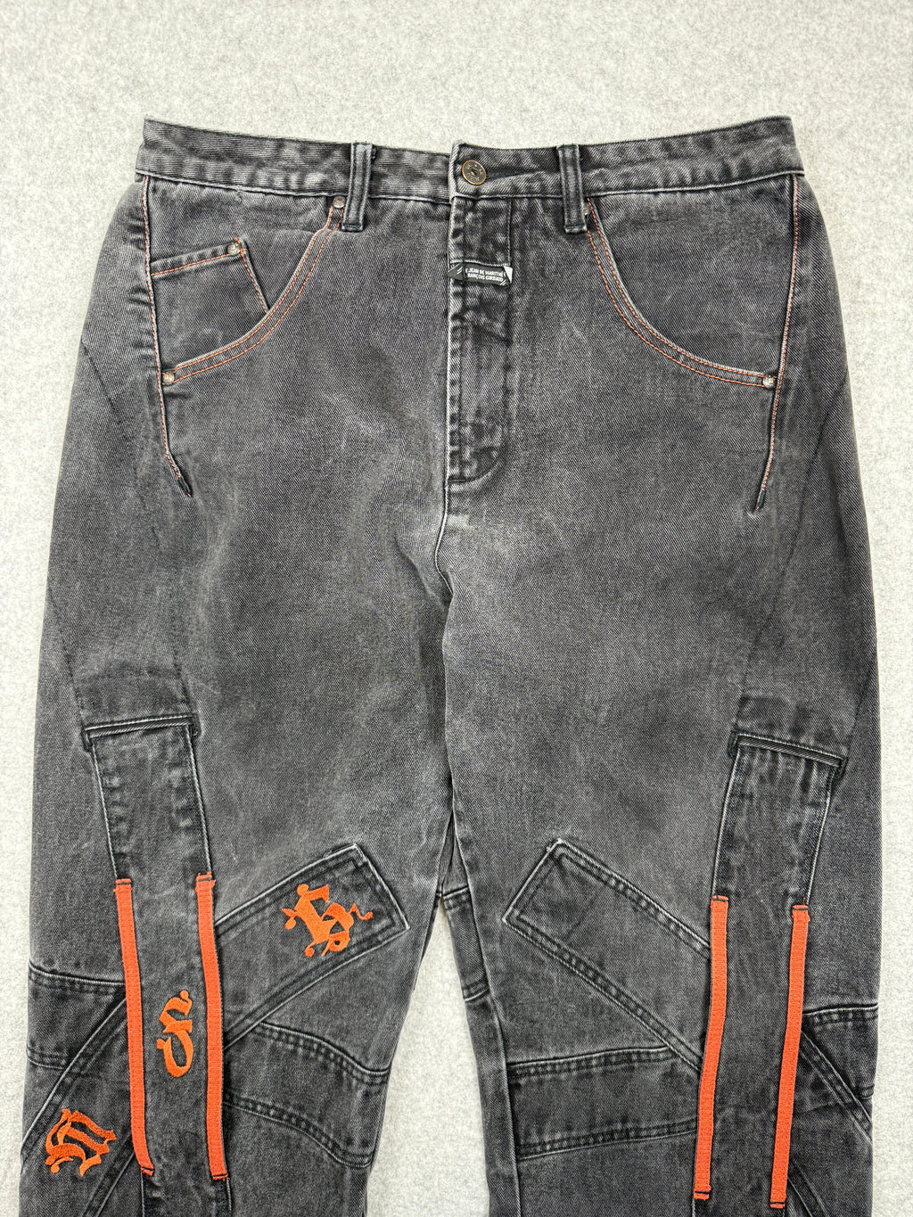 Marithé François Girbaud Panel Moto Cargo Denim Jeans (USED)
